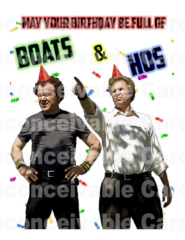 Step Brothers - "Boats and Hos" Birthday Card