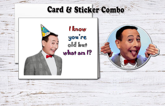 Pee Wee Sticker and Card Bundle