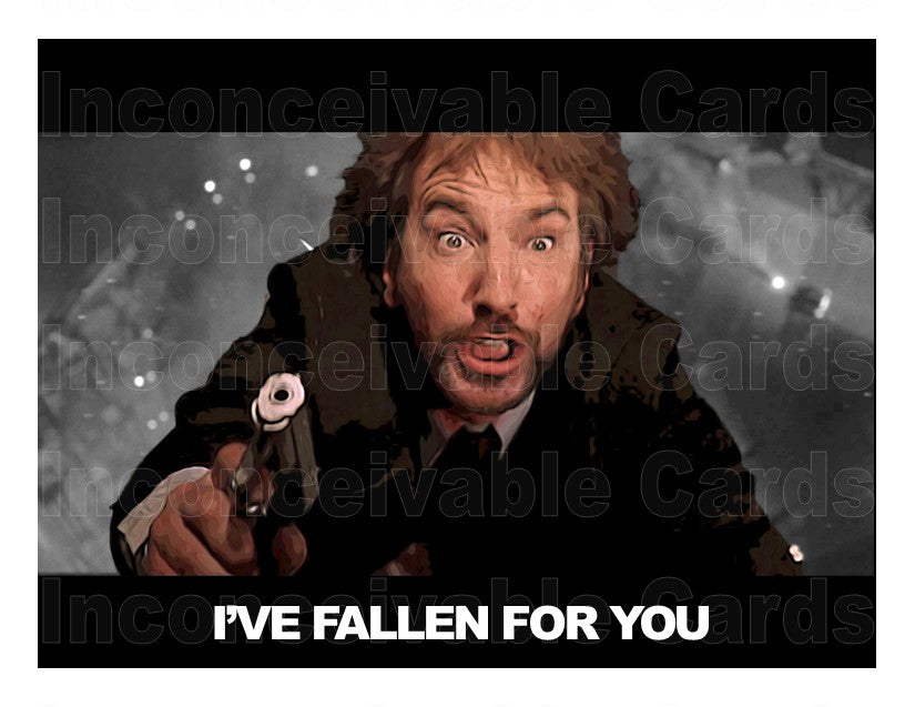 Die Hard - "Fallen For You" Romantic Card