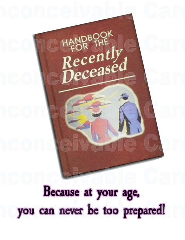 Beetlejuice "Handbook of the Deceased" Birthday Card