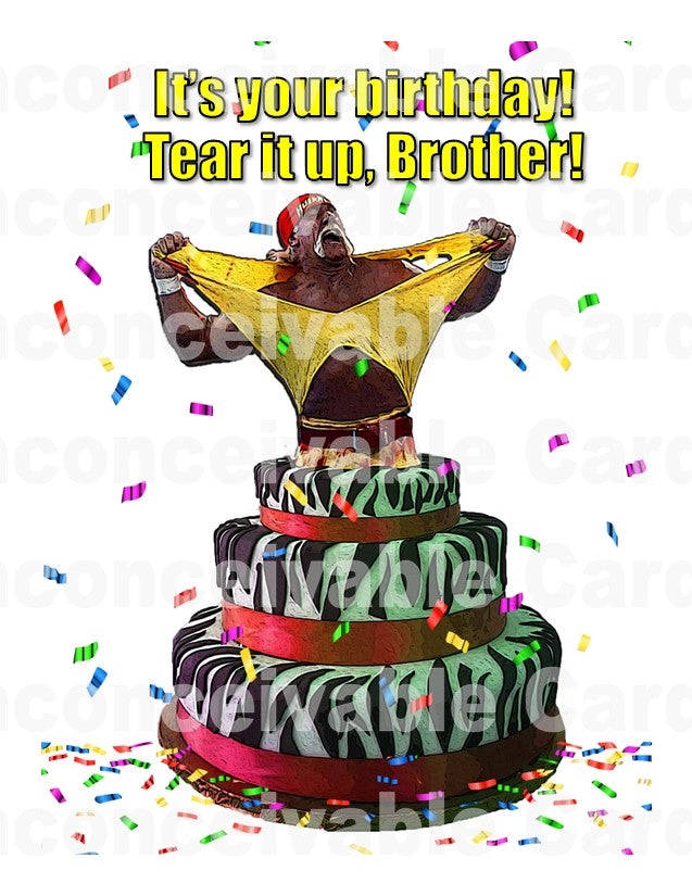 Wrestling - Hulk "Tear It Up!" Birthday Card