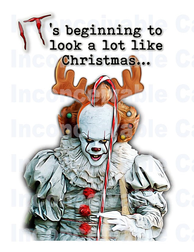 Horror Clown - It's Beginning to Look like Christmas Card