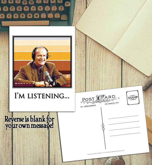 Frasier "I'm Listening" Postcard