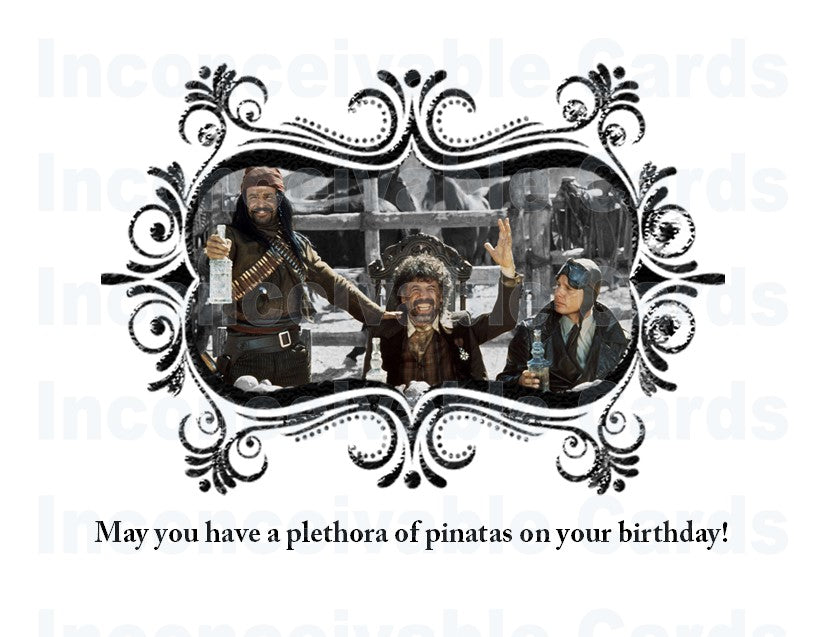 Three Amigos - Pinatas - Birthday Card