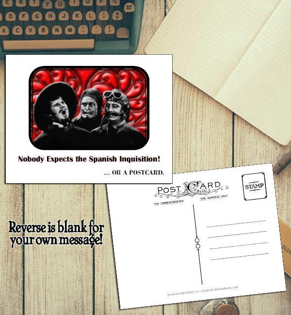 Monty Python - Spanish Inquisition Funny Postcard