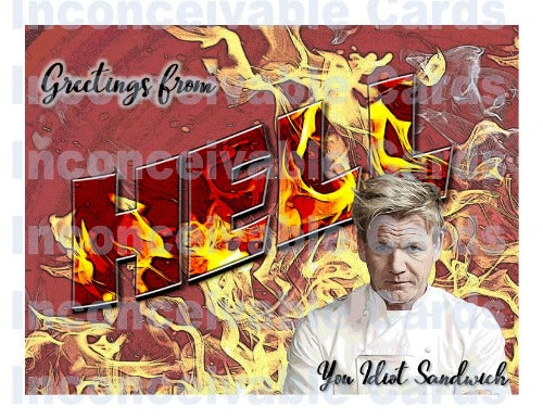 Chef From Hell Postcard