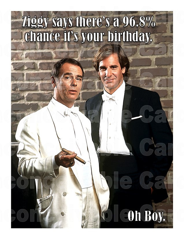 Quantum Leap - "Oh Boy!" Birthday Card, funny birthday card, scify birthday card