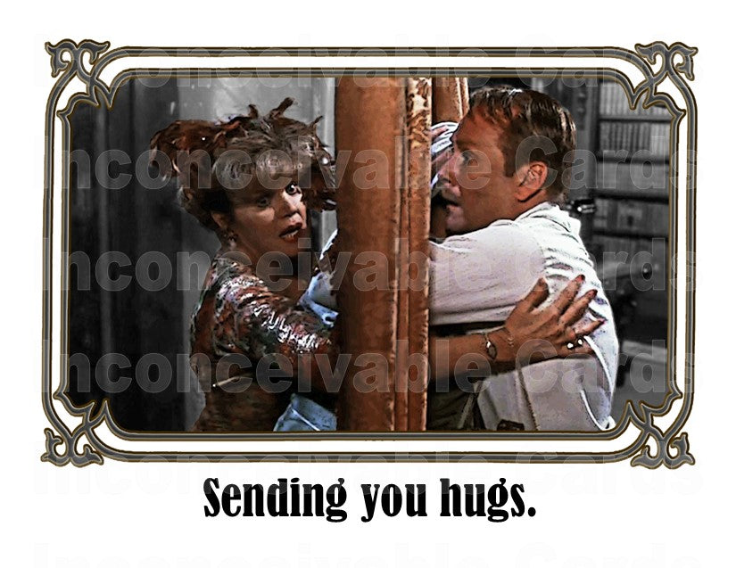 Clue "Sending You Hugs" Card, Sympathy Card, Get Well Card
