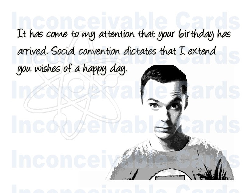 Big Bang "Social Convention" Birthday Card